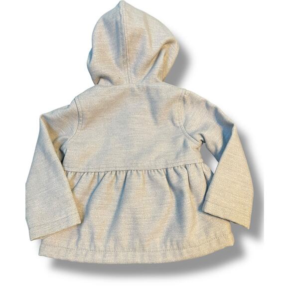 Old Navy Baby Coat Jacket 18-24 months Hooded Bow Front Velour Dress Up Pics - Picture 9 of 11